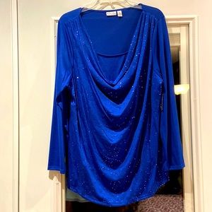 NWT royal blue sequined top by Kim Rogers